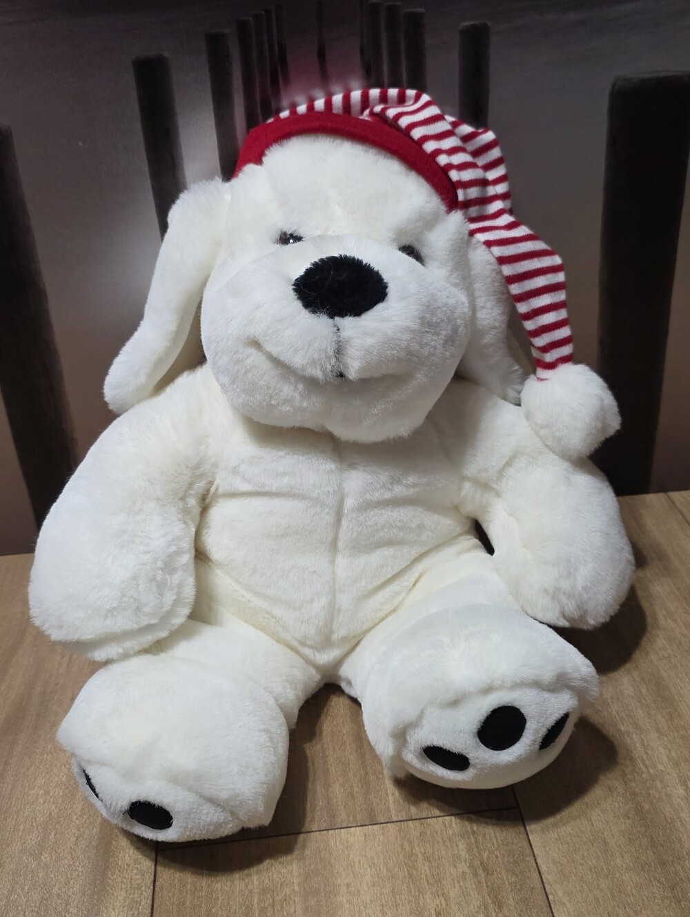 Commonwealth Vintage 1992 Christmas Dog Plush Stuffed Animal Collectable